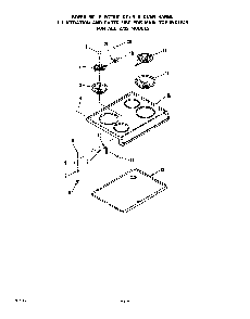 Main Top Diagram and Parts List for 2733*0A  Roper Range