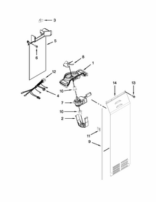 Air Flow Parts Diagram and Parts List for ISC21CNEDS00  Whirlpool Refrigerator