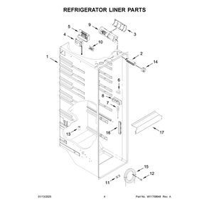 Part Location Diagram of W11759994 Whirlpool CAP-FILTER