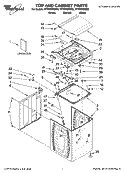 TOP AND CABINET PARTS Diagram and Parts List for WTW6600SG2  Whirlpool Washer
