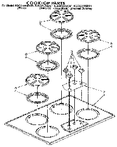 Cooktop Diagram and Parts List for KGCS100SAL1  KitchenAid Cooktop