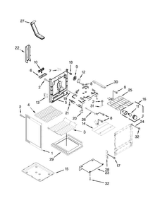Chassis Parts Diagram and Parts List for KERS202BSS1  KitchenAid Range