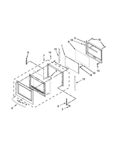 Lower Oven Door Parts Diagram and Parts List for KEBS207ESS00  KitchenAid Wall Oven
