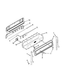 Control Panel Parts Diagram and Parts List for WGE755C0BH00  Whirlpool Range