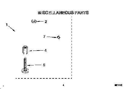 Miscellaneous Diagram and Parts List for 6LSR5132AW2  Whirlpool Washer