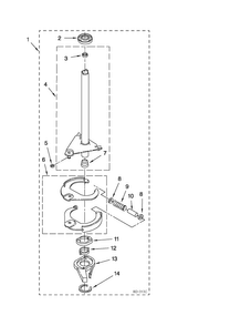 Brake And Drive Tube Parts Diagram and Parts List for 1109875279A  Kenmore Washer Dryer Combo