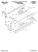 CONTROL PANEL, LITERATURE Diagram and Parts List for RS630PXBH1  Whirlpool Range