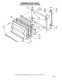 FREEZER DOOR Diagram and Parts List for ET16JKYSN02  Whirlpool Refrigerator