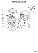 INTERNAL OVEN PARTS Diagram and Parts List for KEHV309PMT00  KitchenAid Microwave Oven Combo
