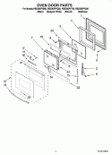 OVEN DOOR PARTS Diagram and Parts List for RBS305PVQ00  Whirlpool Wall Oven