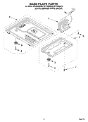 BASE PLATE Diagram and Parts List for MT4140SKT0  Whirlpool Microwave