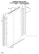 CABINET TRIM PARTS Diagram and Parts List for KSSO42QMB01  KitchenAid Refrigerator