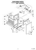 CONTAINER PARTS Diagram and Parts List for KUCK03ITBS0  KitchenAid Trash Compactor