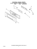 CONTROL PANEL PARTS Diagram and Parts List for YKEMC307KS0  KitchenAid Microwave Oven Combo