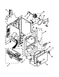Cabinet Parts Diagram and Parts List for WGD4800XQ5  Whirlpool Dryer