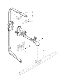 Upper Wash And Rinse Parts Diagram and Parts List for WDT910SSYB3  Whirlpool Dishwasher