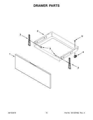 Drawer Parts Diagram and Parts List for YWFE510S0HS1  Whirlpool Range