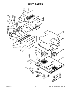 06 - UNIT PARTS Diagram and Parts List for JUD24FCARS00  Whirlpool Wall Oven