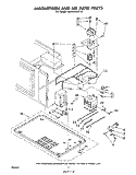 MAGNETRON AND AIR FLOW Diagram and Parts List for MW8580XP0  Whirlpool Microwave