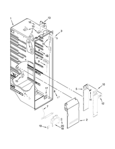Refrigerator Liner Parts Diagram and Parts List for KSC23C8EYY03  KitchenAid Refrigerator