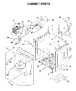 Cabinet parts Diagram and Parts List for WGD8120HW0  Whirlpool Dryer