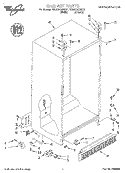 CABINET Diagram and Parts List for 7ED27DQXFW01  Whirlpool Refrigerator