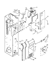 Freezer Liner And Air Flow Parts Diagram and Parts List for KSSC42QVS06  KitchenAid Refrigerator