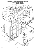 CONTROLS AND REAR PANEL PARTS Diagram and Parts List for LSN3000PW1  Whirlpool Washer
