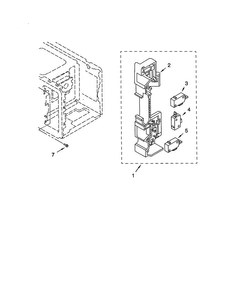 Latch Board Diagram and Parts List for MT1100SHB0  Whirlpool Microwave