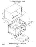 CABINET AND HINGE Diagram and Parts List for MW8500XS2  Whirlpool Microwave
