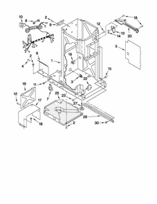 Frame Parts Diagram and Parts List for 66513633101  Kenmore Trash Compactor