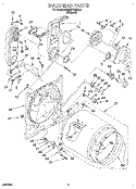 BULKHEAD Diagram and Parts List for KGYE778BAL2  KitchenAid Dryer
