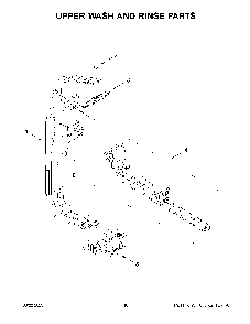 Upper Wash And Rinse Parts Diagram and Parts List for KDPM804KPS1  KitchenAid Dishwasher