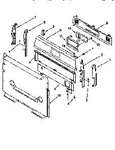 Control Panel Diagram and Parts List for SF360PEENO  Whirlpool Range