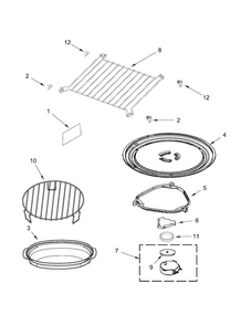 Turntable Parts Diagram and Parts List for WMH76719CH0  Whirlpool Microwave