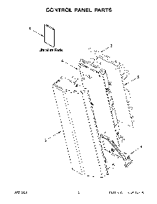 Control Panel Parts Diagram and Parts List for YKMHC319ES06  KitchenAid Microwave