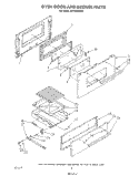 OVEN DOOR AND BROILER Diagram and Parts List for SF3100ERW4  Whirlpool Range