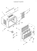 CABINET Diagram and Parts List for CAH12WR00  Crosley Air Conditioner