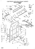 CONTROLS AND REAR PANEL Diagram and Parts List for 6LBR5132BW1  Whirlpool Washer