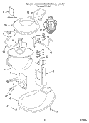 BASE AND PEDESTAL UNIT, LITERATURE Diagram and Parts List for KT2651  KitchenAid Mixer