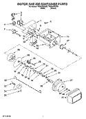 MOTOR AND ICE CONTAINER PARTS Diagram and Parts List for TS22AFXKT08  Estate Refrigerator