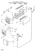 ICEMAKER Diagram and Parts List for KTRS19MGAL01  KitchenAid Refrigerator