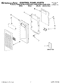 CONTROL PANEL PARTS Diagram and Parts List for YKHMS155LBL0  KitchenAid Microwave