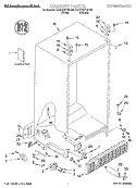 CABINET, LITERATURE Diagram and Parts List for KSRE22FHBT02  KitchenAid Refrigerator