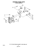 CONTROL PANEL Diagram and Parts List for MW8100XP0  Whirlpool Microwave