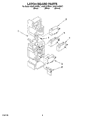 LATCH BOARD PARTS Diagram and Parts List for KHMC107EBL1  KitchenAid Microwave
