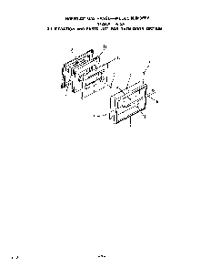 Oven Door Diagram and Parts List for 1416*0A  Roper Range