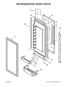 Part Location Diagram of W10529449 Whirlpool BIN-CNTLVR