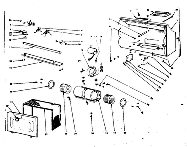 Range Hood Assembly Diagram and Parts List for 1555176741  Kenmore Range Hood