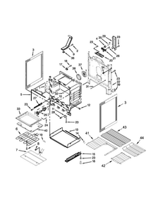 Chassis Parts Diagram and Parts List for WFE710H0AS1  Whirlpool Range